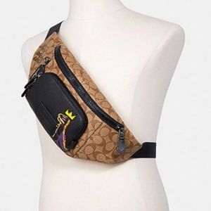 Coach X Jean Michel Basquiat Track Belt Bag In Signature Canvas ~ NWT